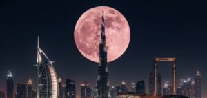 Read more about the article Strawberry Moon Shines Bright Over World: Dubai Skyscrapers to Greece Ruins